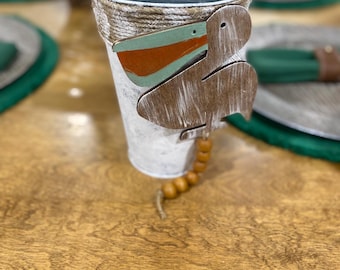 Handcrafted Pelican Vase | Rustic Coastal Decor