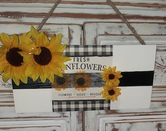 Sunflower Wall Plaque|Sunflower Wall Hanging|Wooden Wall Decor|Wall Decor