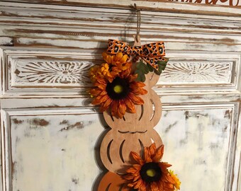 Fall Stacked Pumpkins, Pumpkins, Fall Decor, Wall Hanging, Door Hanger, Home Decor, Fall Wreath, Home and Living, Decorative Accent