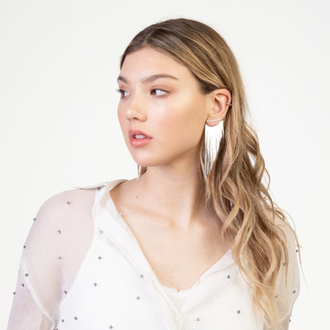 Fringe Tassel Earrings Silver Etsy Fringe Tassel Earrings Silver Etsy