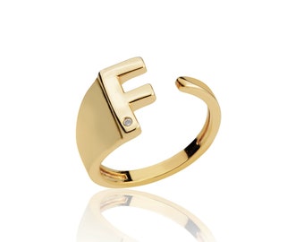 F Letter Ring