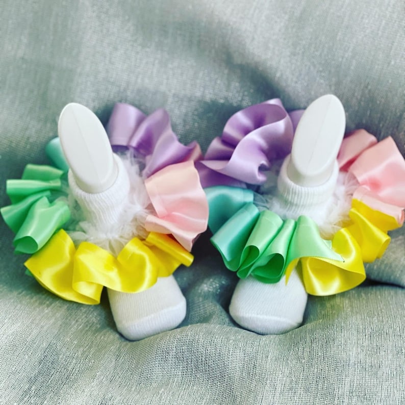 Robeez Ruffle Socks Pastel Rainbow Ruffle Socks - Etsy