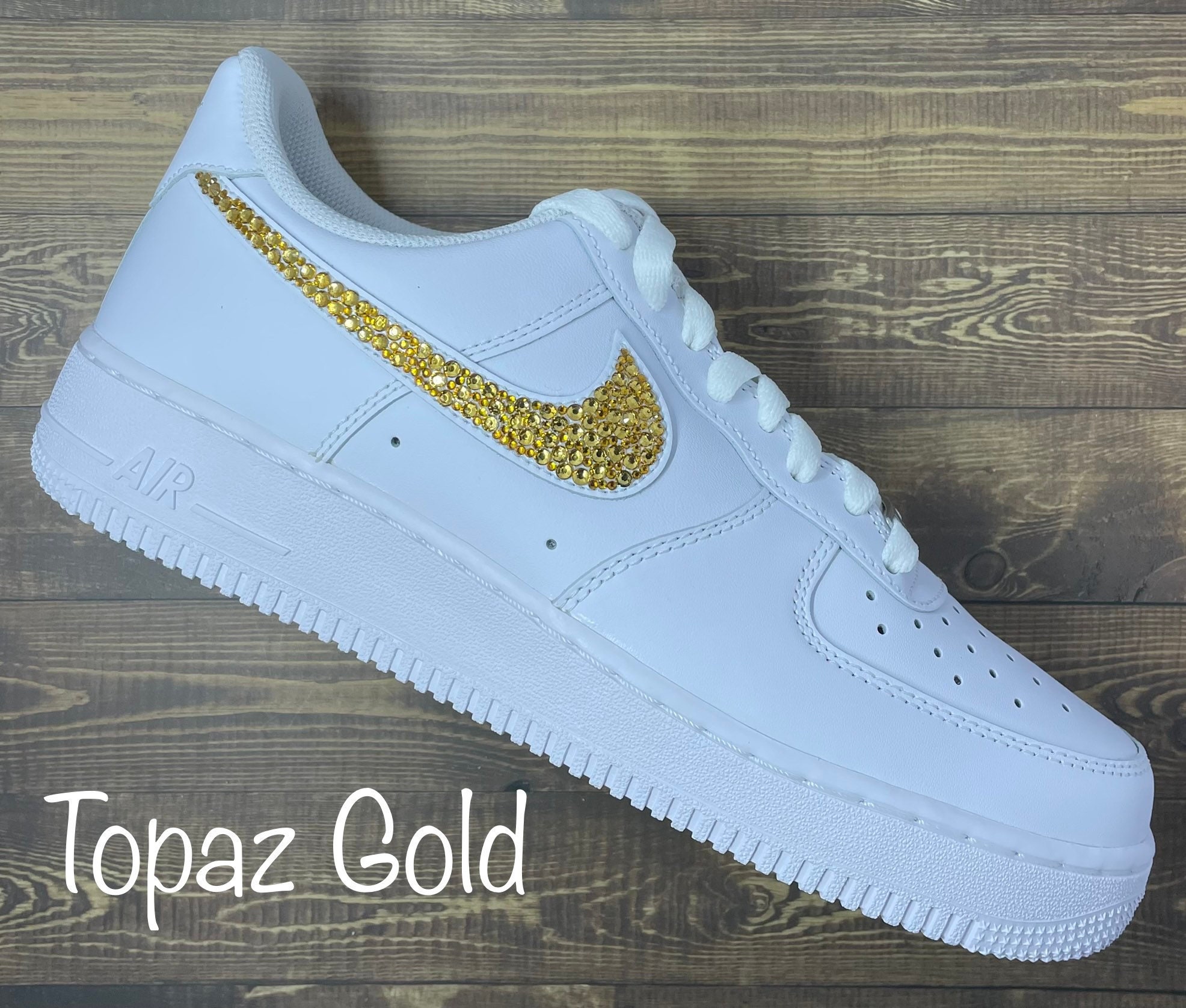 Women s Bling Rhinestone Nike Air Force 1 Sneakers Cute Trendy
