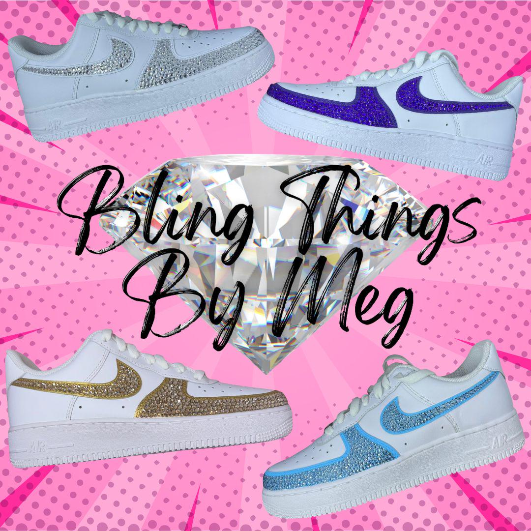 Bling Air Force 1 | 4 swooshes and toe | cute trendy rhinestone shoes | gift ideas | free shipping