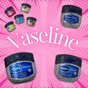Bedazzled Vaseline I bling rhinestone lip therapy | flavored lip balm