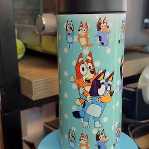 Bluey Teal 16oz Stainless Steel Water Bottle Tumbler – Cool Sips for Big Adventures!