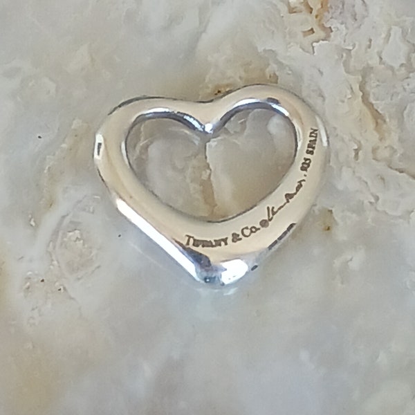 Tiffany & Company Elsa Peretti Spain Sterling Vintage Heart Pendant/Gift for Her