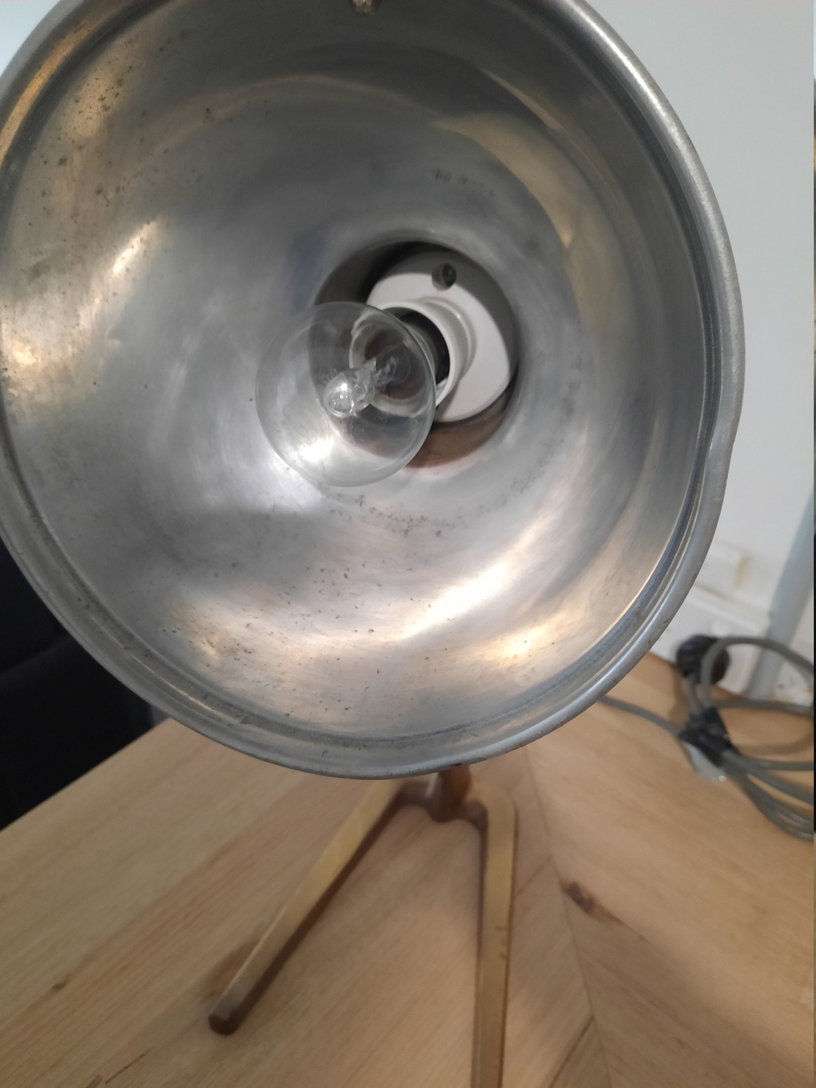 Industrial Heat Lamp Retrofitted with light Etsy