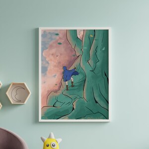 Cartel del bosque encantado / Impresión de decoración de arte de pared estética anime