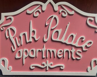 Pink palace sign