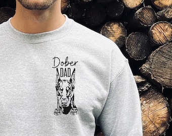 Doberman Dad Sweatshirt, Doberman Gift, Doberman Sweater, Dog Father Shirt, Gift for Doberman Owner, Christmas Gift, Doberman Pinscher Shirt