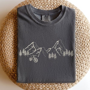 Mountain Biking Shirt, Forest Bicycle T-shirt, Cyclist Tshirt, Outdoor Nature Bike Shirts, Dirt Bike Gang, Unisex Husband Cycling Lover Gift