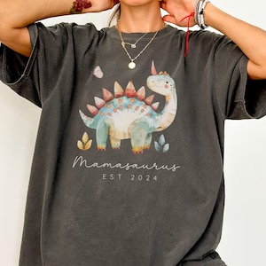 Camiseta de cumpleaños de Mamasaurus, camiseta de mamá dinosaurio, camisetas de dinosaurio de cumpleaños Mamasaurus Dadasaurus, camisetas de cumpleaños de dinosaurios familiares a juego