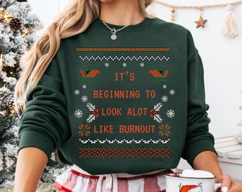 Official Office Yapper Office Christmas Crewneck Sweatshirt, Happy