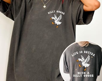 Comfort Colors Silly Goose Shirt, Cute Farm Animal Tee, Silly Goose Tee, Funny Goose Shirt, Mama Goose Shirt, Goose Tshirt, One Silly Goose