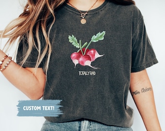 Radish Shirt, Gardener Shirt, Radishes Graphic T-Shirt, Vegetable Shirt, Cute Foodie Gift, Plant Lover Shirt, Gardening Gift, Radish Lover