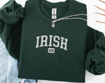 Embroidered St Patricks Day Sweatshirt,Embroidered Shamrock Sweatshirt,Irishish Shirt,St Patricks Embroidered Sweatshirt,St Patty's Day Gift