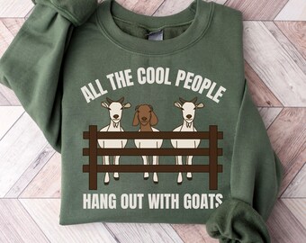 Goat Mom Sweatshirt,Goat Lover Animal Sweatshirt,Goat Sweatshirt,Goat Mama Gifts,Gift for Goat Mom,Farm Animal Sweatshirt, Goat Farmer Gift