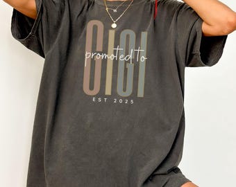 Comfort Colors Gigi Shirt,Pregnancy Reveal to Gigi,New Gigi Gift,Gigi Tee,Gigi TShirt,Gift For Gigi,Pregnancy Announcement,Gigi Gifts