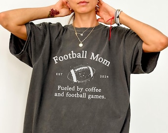 Custom Football Mom Shirt,Football Mom Shirt Comfort Colors,Football Mama Gift,Personalized Gift for Mom,Football Tee, Football Coffee Shirt