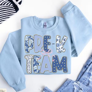 Pre-K Teacher Sweatshirt,Preschool Teacher Sweatshirts,Preschool Crew,Pre-K Teacher Team Sweatshirts, PreK Sweater, Cute Teacher Sweatshirt