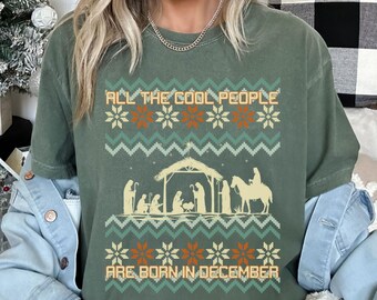 Funny Christmas Shirt, December Birthday Gift, Christmas Birthday T-Shirt, Jesus Shirt, Christmas Shirts for Women Men,Merry Christmas Jesus