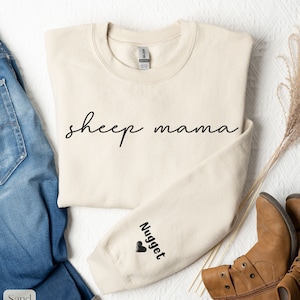 Sheep Mama Sweatshirt, Sheep Sweatshirt, Sheep Lover Animal Shirt, Sheep Gifts, Gift for Mom, Farm Animal Sweatshirt, Sheep Farmer Gift
