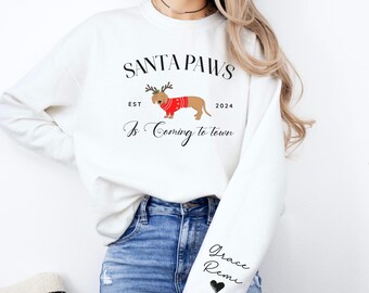 Dachshund Christmas Sweatshirt,Custom Doxie Mom Christmas Sweatshirt,Dachshund Mama Shirt,Gift for Weenie Dog Lover,Dachshund Dog Owner Gift