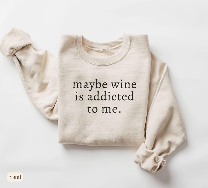 Funny Wine Sweatshirt,Funny Wine Lover Sweatshirt,Ladies Brunch Outfit,Wine Gift For Women,Wine Lover Party Tee,Funny Drinking Shirt Women bild 2