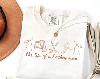 Hockey Shirt Comfort Colors,Hockey Mom Shirt,Hockey Mom Gift,Hockey Mom Gift,Sports Mom Shirt, Gift for Sports Mom,Hockey Game Day Shirt