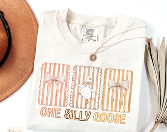 Comfort Colors Silly Goose Shirt, Cute Farm Animal Tee, Silly Goose Tee, Funny Goose Shirt, Mama Goose Shirt, Goose Tshirt, One Silly Goose