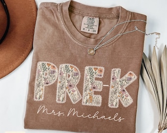 Chemise enseignante préscolaire, chemise enseignante préscolaire, cadeau pour enseignante préscolaire, chemise enseignante couleurs confort, équipage préscolaire, t-shirts préscolaire