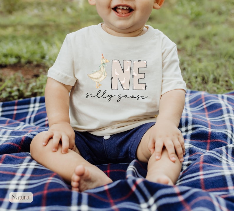 Camiseta familiar a juego para el primer cumpleaños de One Silly Goose, Camiseta de primer cumpleaños de ganso, Camiseta de mamá ganso, Camiseta de ganso personalizada, Camiseta de ganso tonto imagen 5