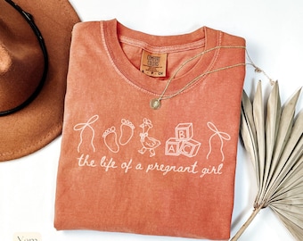 Pregnancy Shirt Comfort Colors, Pregnant Goose Shirt,Funny Pregnancy Announcement Shirt,Cute Pregnancy Reveal Shirt,Baby Announcement Shirt