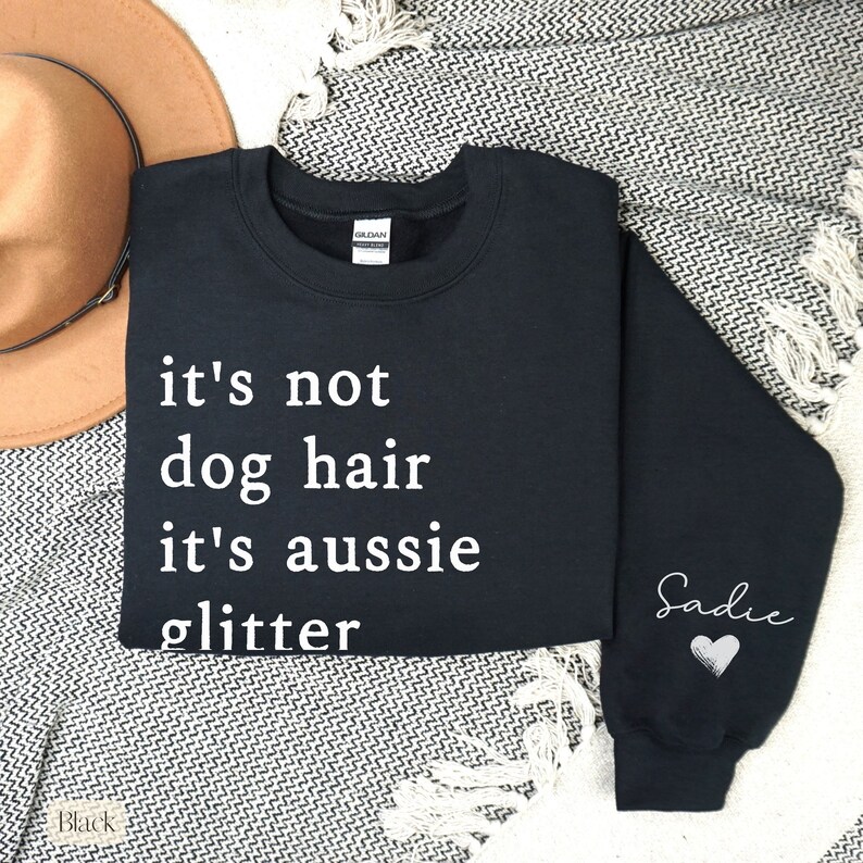 Custom Australian Shepherd Sweatshirt With Dog Name on Sleeve,aussie ...