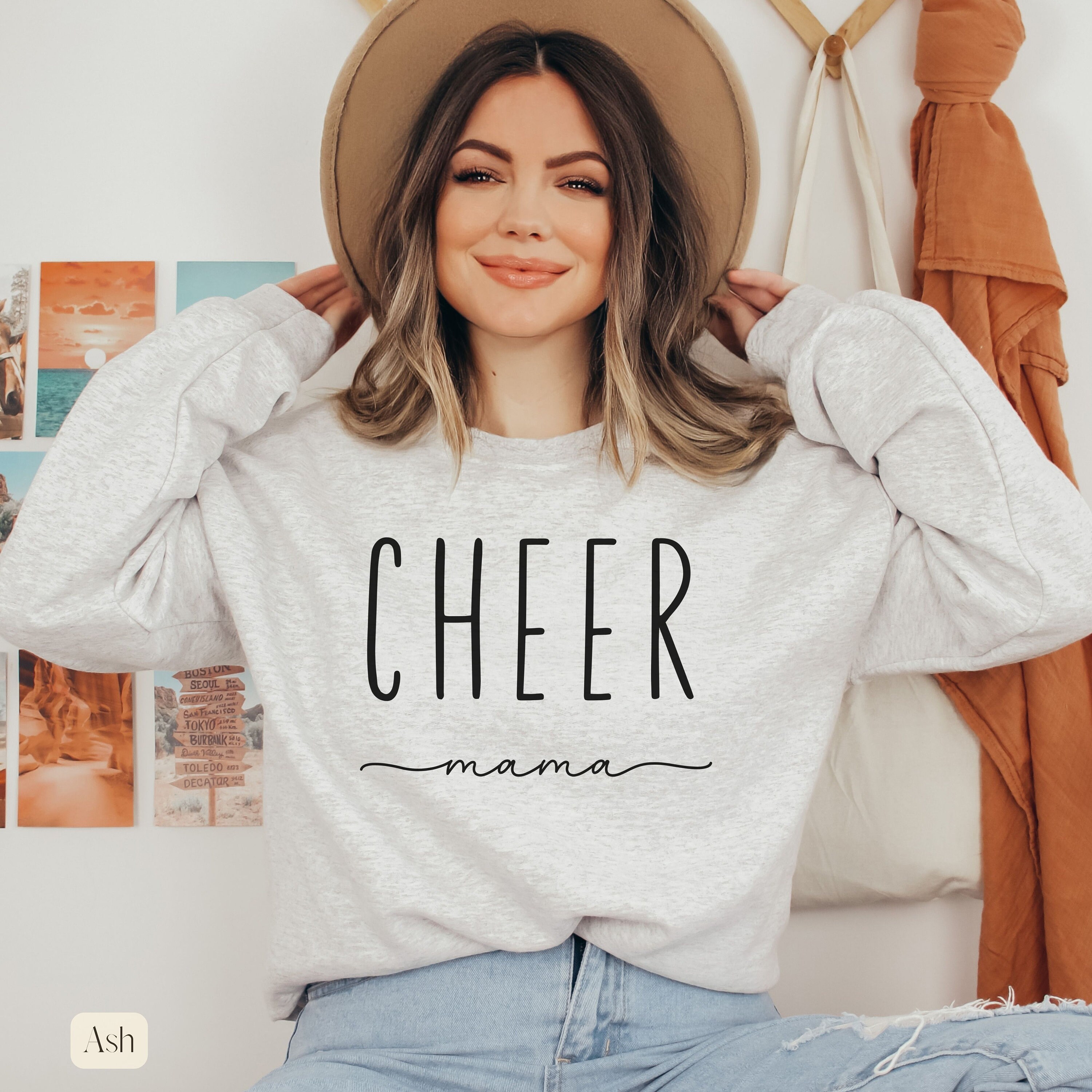 Custom Cheer Mom Sweatshirt With Kids Names on Sleeve,cheer Mama
