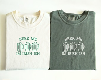 Beer St patrick Shirt,Beer Me I'm Irish-Ish Shirt,St Patricks Day Shirt,St Patricks Comfort Colors,St Patty's Day Gift,Green Beer St Pattys
