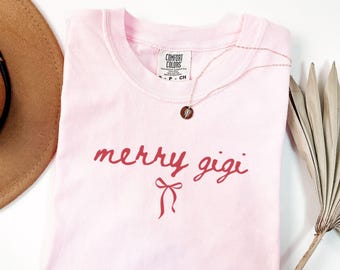 Comfort Colors Gigi Shirt,New Gigi Gift,Gigi Tee,Gigi TShirt,Gift For Gigi,Pregnancy Announcement,Pregnancy Reveal to Gigi, Gigi Gifts