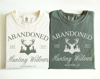 Personalized Hunting Wife Shirt for Abandoned Hunter Wife,He's Hunting Shirt,Hunting Season Wife Shirt,Hunting Lover Deer Duck Shirt Gift