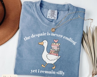 Camiseta de ganso gracioso leyendo, camiseta de ganso divertida, regalos para bibliotecarios, regalo para amantes de los libros, camiseta de ganso, camiseta para amantes de los libros, regalo de ganso lindo