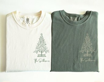 Christmas Couple Matching Shirts,Custom Christmas Tree Family Shirts,Christmas Matching Tshirts,Xmas Party Couple,Couples Christmas Shirts
