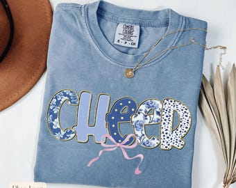Comfort Colors Cheer Shirt, Cheer Mom Shirt, Cheer Mama Tee, Personalized Gift for Cheer Mom, Cheer Gifts, Cheer Mom Shirt, Cheer Tee