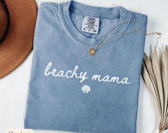 Comfort Colors Beach Shirt,Beach Mom Shirt,Cute Beach Summer Boho Tee,Beachy Tee,Summer T-shirt,Oversized Beach Shirt,Trendy Coastal Tee