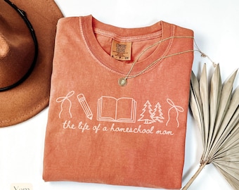Comfort Colors Homeschool Shirt, Cute Homeschool Shirt, Homeschool Mama Shirt, Homeschool Mom Gift,Homeschool T Shirts, Homeschool Gifts