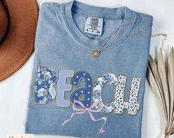 Comfort Colors Beach Shirt, Cute Beach Summer Boho Tee, Beachy Tee, Summer T-shirt, Coconut Girl, Oversized Beach Shirt,Trendy Coastal Tee