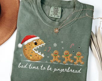 Comfort Colors Gingerbread Shirt,Funny Christmas Shirt,Gingerbread Tshirt,Women Holiday T Shirt,Winter Tee,Gift for Baker,Cute Christmas Tee