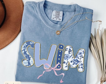 Swim Shirt Comfort Colors,Swim Mama Shirt,Personalized Gift Swim Mom,Swimming Mom Gift,Cute Swim Mom Shirt,Custom Swim Shirt,Swimming Shirt