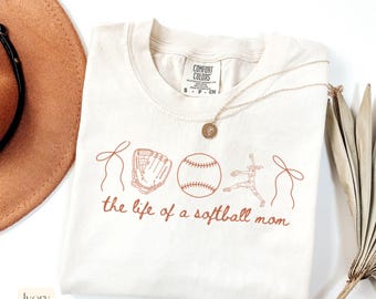 Softball Shirt Comfort Colors,Fall Softball Shirt,Softball Mama Shirt,Gift for Softball Lover,Cute Softball Gifts, Softball Game Day Shirt