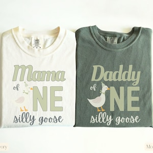 One Silly Goose 1st Birthday Matching Family Shirt, Goose Birthday First Birthday, Mama Goose Shirt,Custom Goose Shirt, Silly Goose Shirt