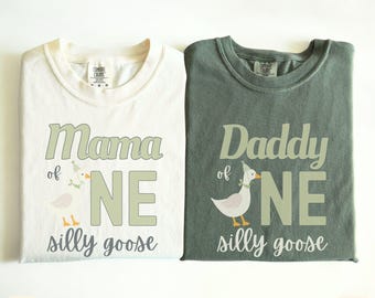 One Silly Goose 1st Birthday Matching Family Shirt, Goose Birthday First Birthday, Mama Goose Shirt,Custom Goose Shirt, Silly Goose Shirt